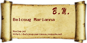 Belcsug Marianna névjegykártya